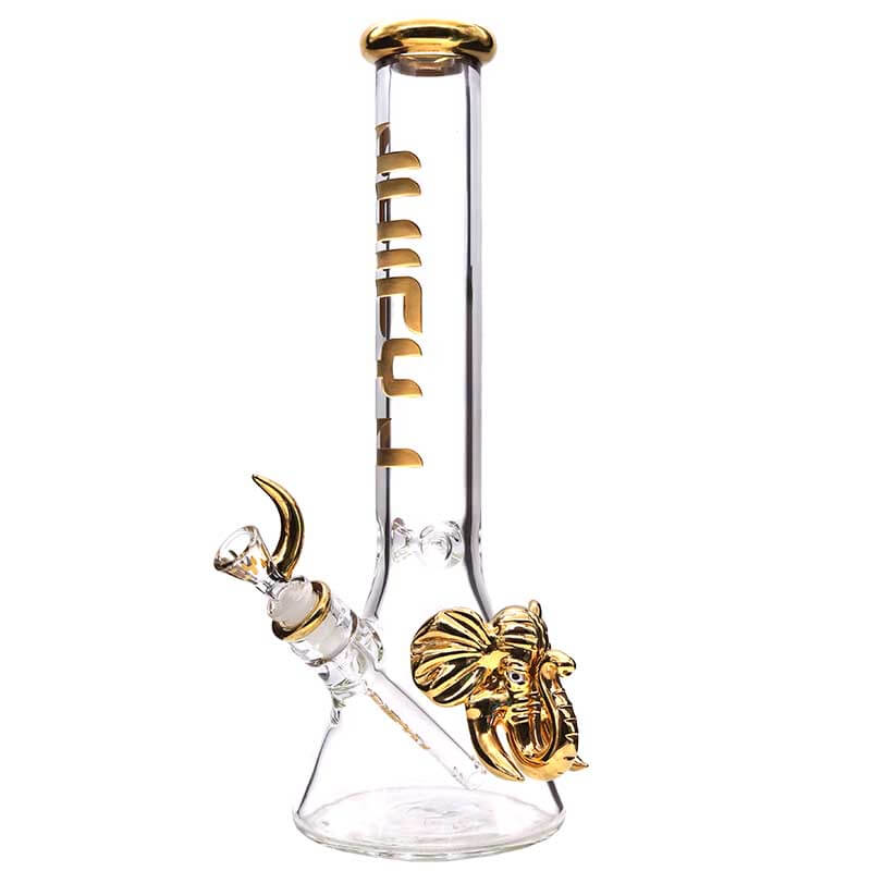 Cheech Juicy J Golden Elephant Beaker Waterpipe (JJ-241) | 16 inch  product image
